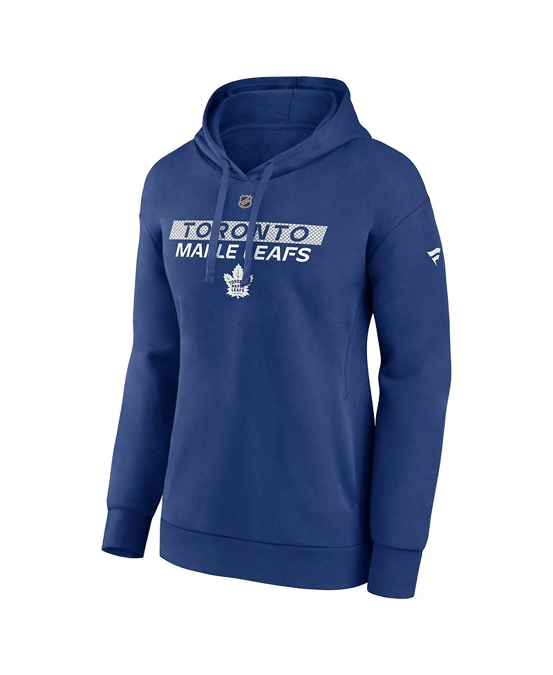 Fanatics Women's Blue Toronto Maple Leaf's Authentic Pro Core Primary Fleece Pullover Hoodie