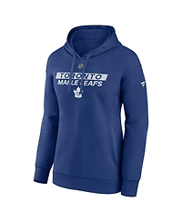 Fanatics Women's Blue Toronto Maple Leaf's Authentic Pro Core Primary Fleece Pullover Hoodie