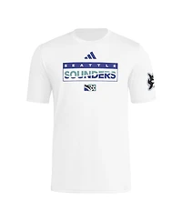 Adidas Men's White Seattle Sounders Fc 2025 Archive Collection Jersey Hook T-Shirt