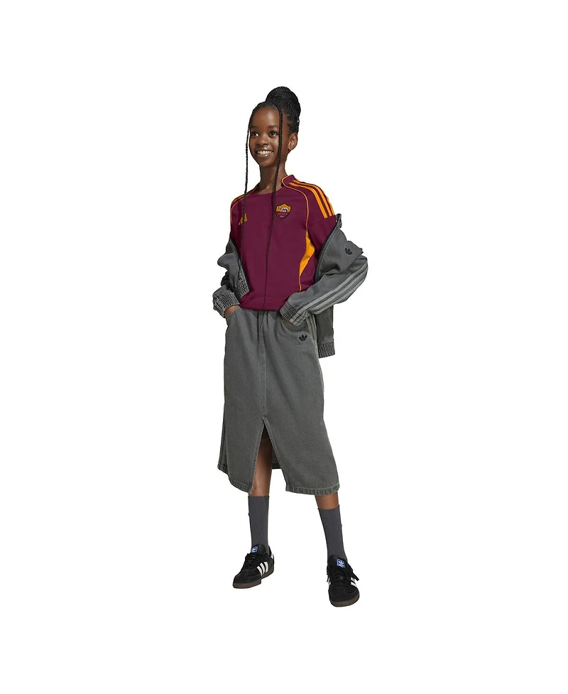 Adidas Big Boys and Girls Red As Roma 2025/26 Home Replica Jersey