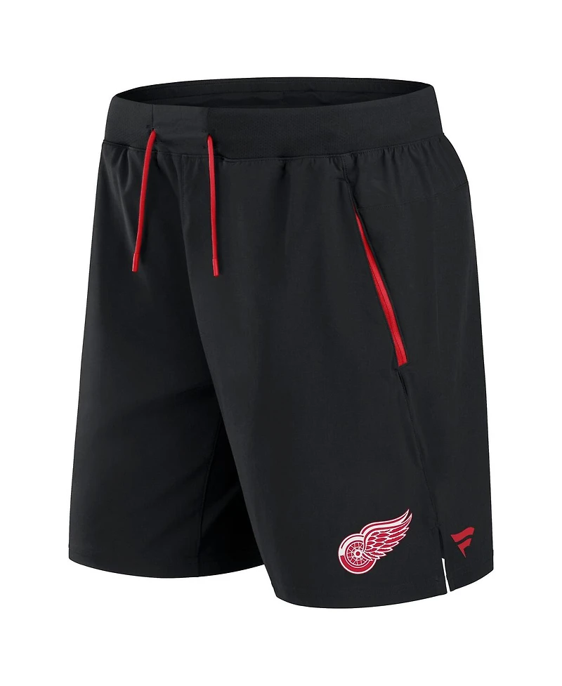 Fanatics Men's Black Detroit Red Wings Authentic Pro Rink Performance Shorts