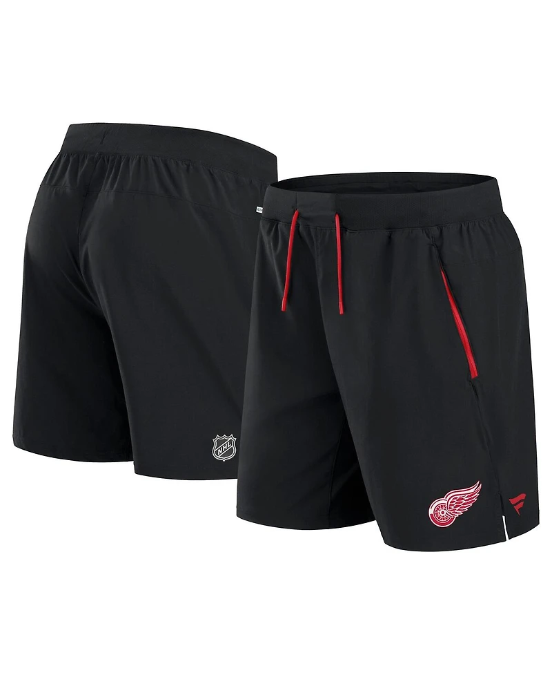 Fanatics Men's Black Detroit Red Wings Authentic Pro Rink Performance Shorts