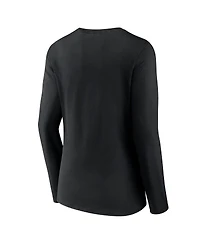Fanatics Women's Black Atlanta Falcons Hometown Sweep Long Sleeve V-Neck T-Shirt