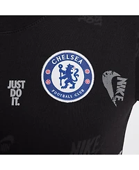 Nike Big Boys and Girls Black Chelsea Just Do It Crest T-Shirt