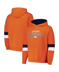 G-iii Sports by Carl Banks Men's Orange/Navy Denver Broncos Adaptive Faceoff Pullover Hoodie