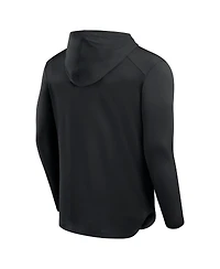 Fanatics Men's Black Chicago Bears Front Office Power Mono Long Sleeve Hoodie T-Shirt