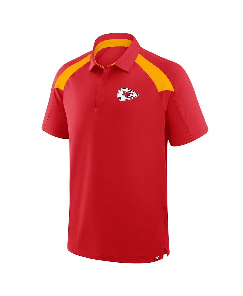 Fanatics Men's Red Kansas City Chiefs Back Around Raglan Polo Shirt