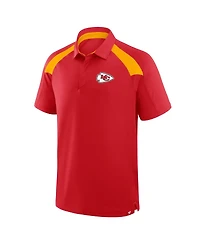 Fanatics Men's Red Kansas City Chiefs Back Around Raglan Polo Shirt