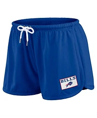 Wear by Erin Andrews Women's 2-Piece Royal Buffalo Bills Heavy Rugby Jersey Long Sleeve T-Shirt and Shorts Lounge Set