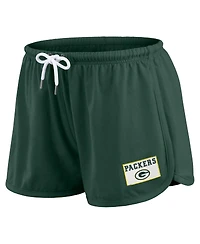 Wear by Erin Andrews Women's 2-Piece Green Bay Packers Heavy Rugby Jersey Long Sleeve T-Shirt and Shorts Lounge Set