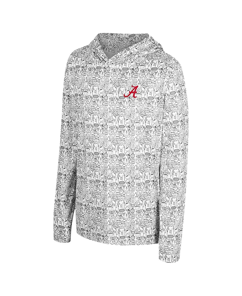 Colosseum Big Boys and Girls Black Alabama Crimson Tide All-Over Print Hoodie