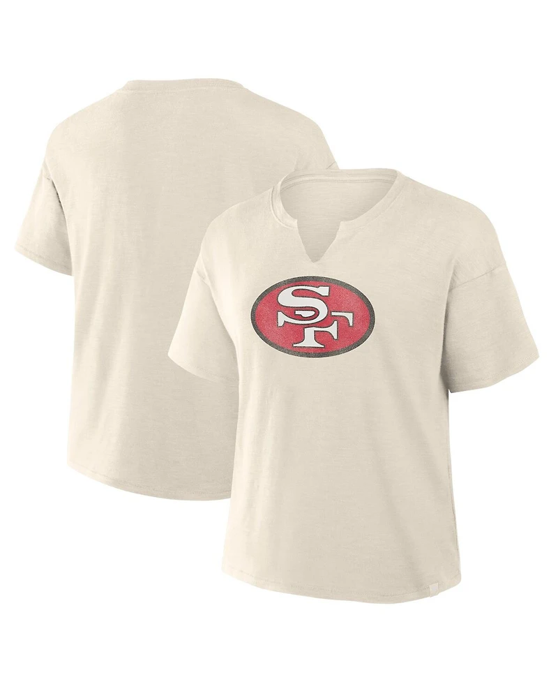 Fanatics Women's Cream San Francisco 49ers Trick Play Slub Boxy T-Shirt