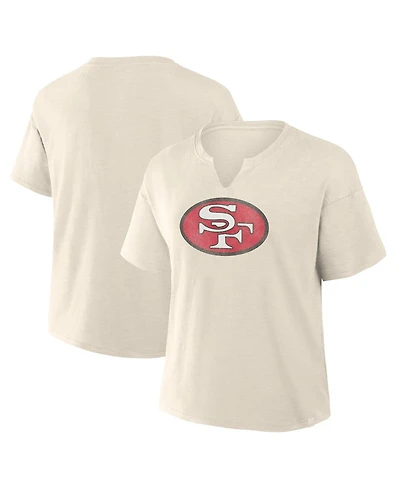 Fanatics Women's Cream San Francisco 49ers Trick Play Slub Boxy T-Shirt