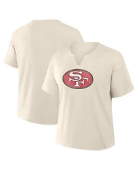 Fanatics Women's Cream San Francisco 49ers Trick Play Slub Boxy T-Shirt