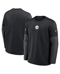 Nike Men's Black Pittsburgh Steelers Sideline Scripted to Win Performance Long Sleeve T-Shirt