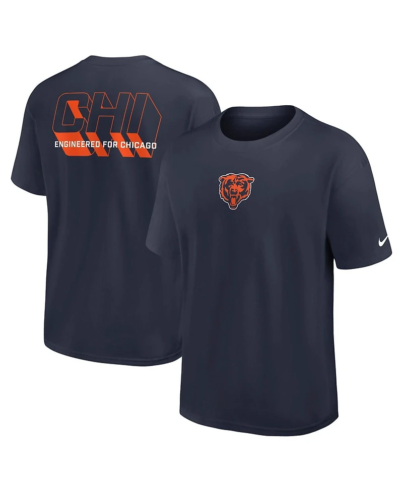 Nike Men's Navy Chicago Bears Dominate the Game Essential Max90 T-Shirt