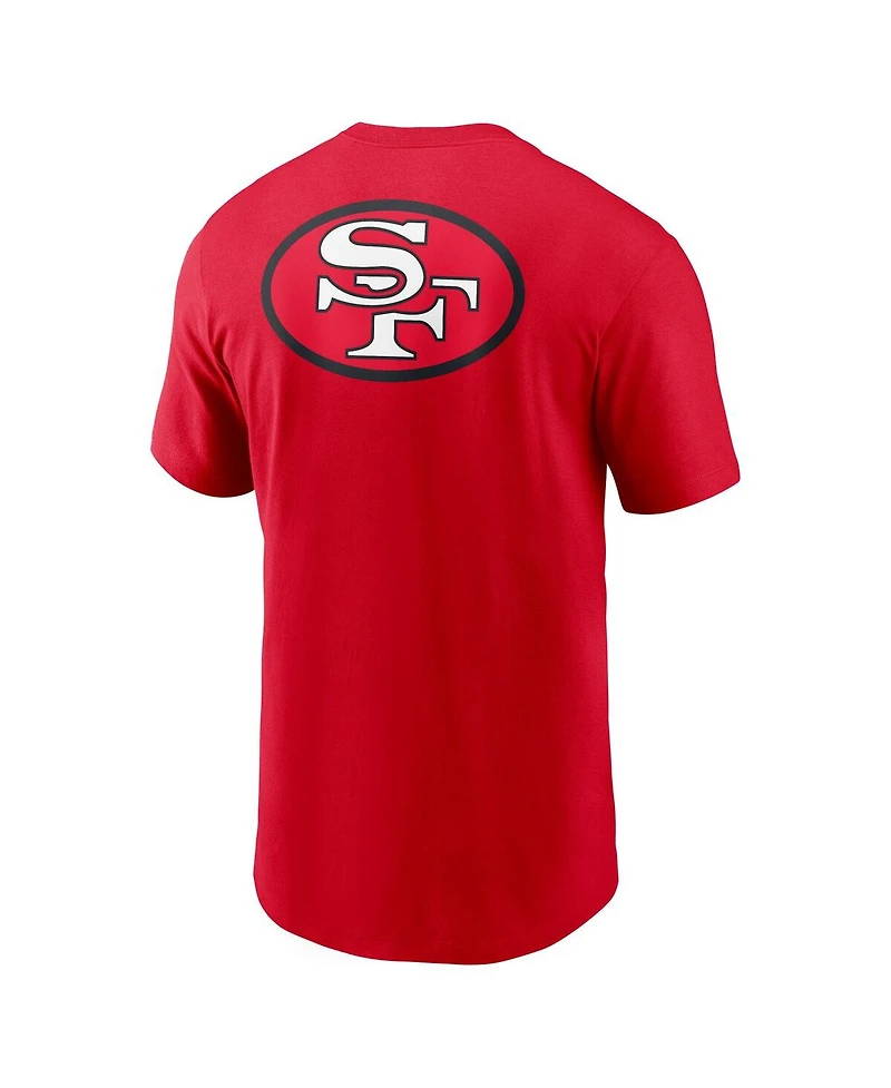 Nike Men's Scarlet San Francisco 49ers Rewind Front and Back Hit Essential T-Shirt