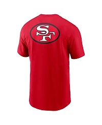 Nike Men's Scarlet San Francisco 49ers Rewind Front and Back Hit Essential T-Shirt
