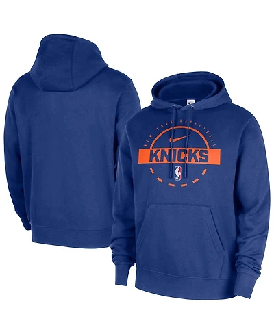Nike Men's Blue New York Knicks 2025/26 Authentic Practice Club Pullover Hoodie
