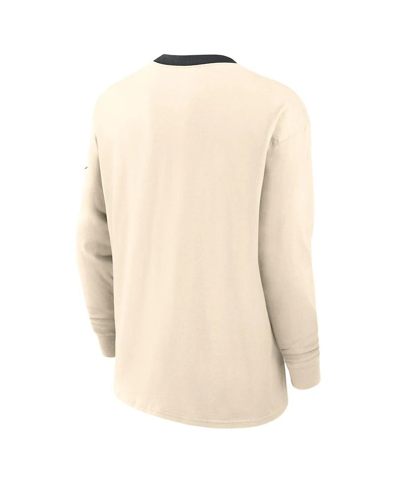 Nike Men's Natural Alabama Crimson Tide Athletic Prep Max90 Pocket Logo Long Sleeve T-Shirt