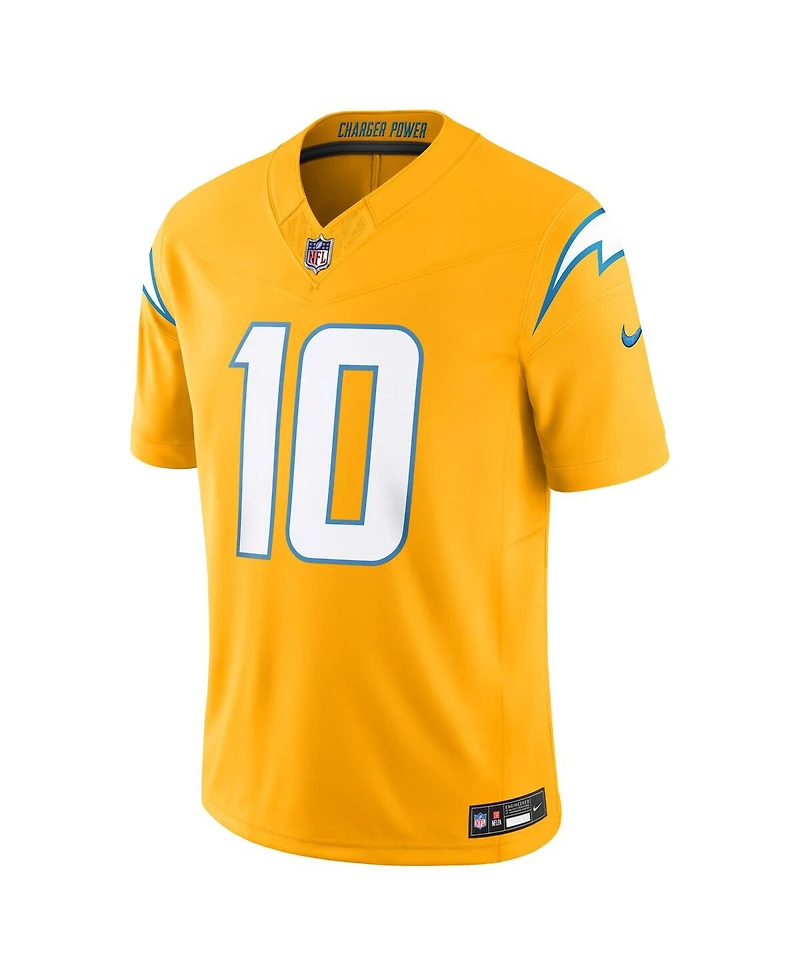 Nike Men's Justin Herbert Gold Los Angeles Chargers Alternate Charger Power Vapor F.u.s.e. Limited Jersey