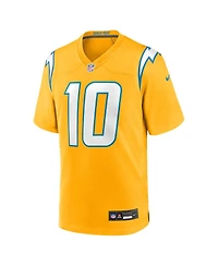 Nike Men's Justin Herbert Gold Los Angeles Chargers Alternate Charger Power Game Player Jersey