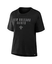 Fanatics Women's Black New Orleans Saints Blackout Kneel Down Legacy T-Shirt