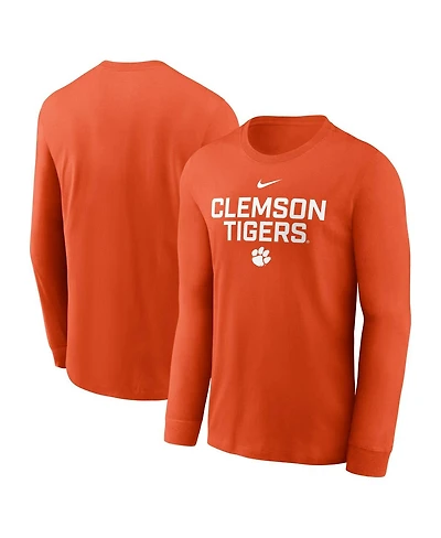 Nike Men's Orange Clemson Tigers 2025 Sideline Performance Long Sleeve T-Shirt