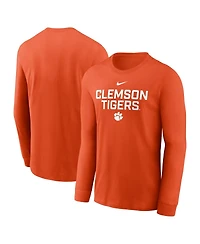 Nike Men's Orange Clemson Tigers 2025 Sideline Performance Long Sleeve T-Shirt