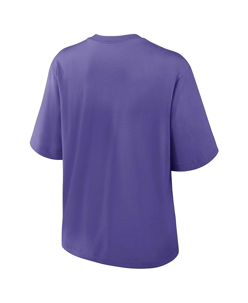 Nike Women's Purple Baltimore Ravens Glory Arch Boxy T-Shirt
