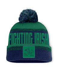 Fanatics Men's Navy/Green Notre Dame Fighting Irish Thrive Cuffed with Pom Knit Hat