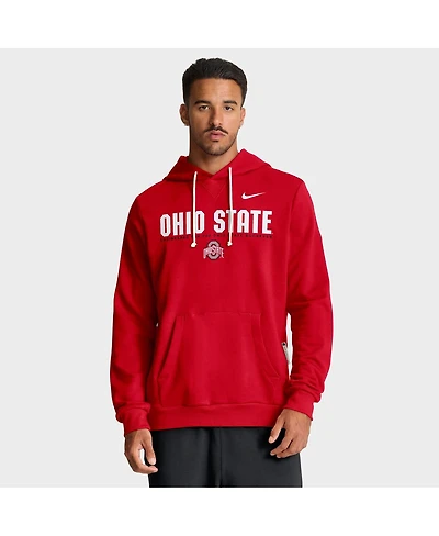 Nike Men's Scarlet Ohio State Buckeyes 2025 Sideline Performance Pullover Hoodie