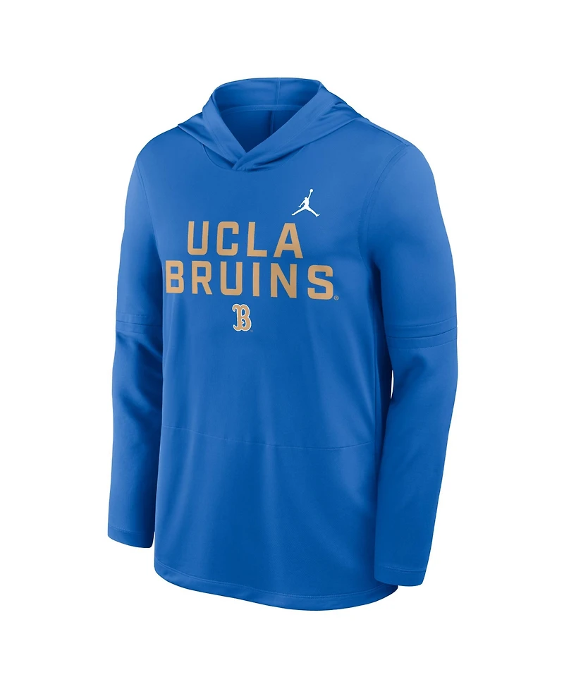 Jordan Men's Blue Ucla Bruins 2025 Sideline Performance Long Sleeve Hoodie T-Shirt