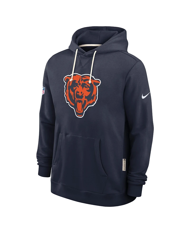Nike Men's Navy Chicago Bears Sideline Standard Issue Initial Home Dri-fit Hoodie