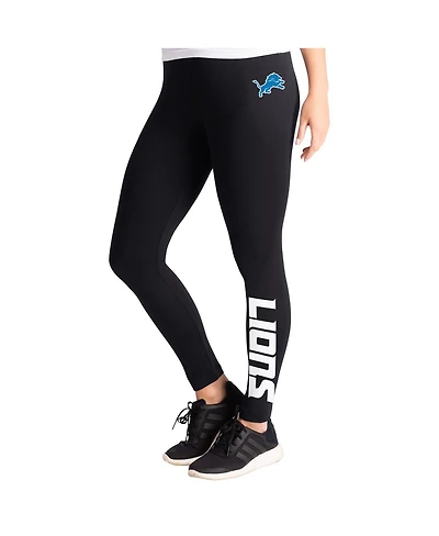 G-iii 4Her by Carl Banks Women's Black Detroit Lions Pregame Leggings
