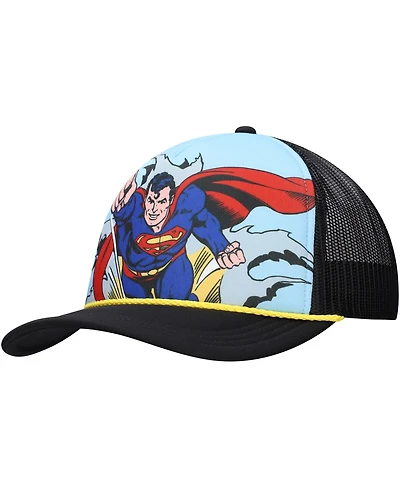 Lids Men's and Women's Blue/Black Superman Graphic Foam Trucker Adjustable Hat