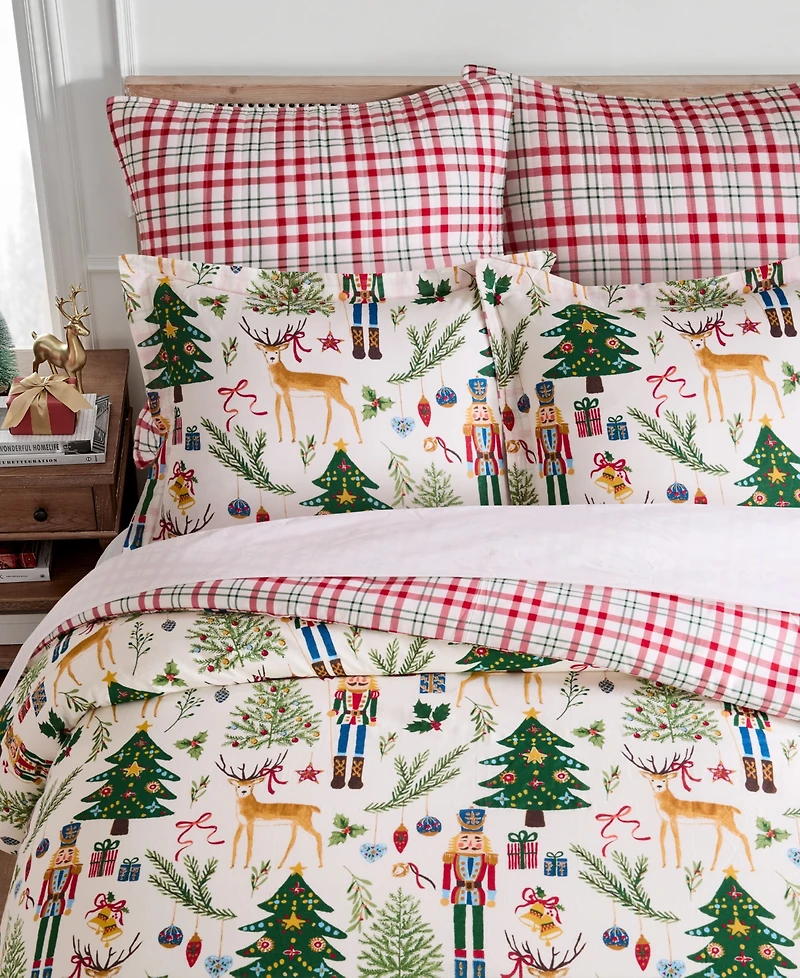 Levtex Home Nutcracker Reversible 3-Pc. Duvet Cover Set