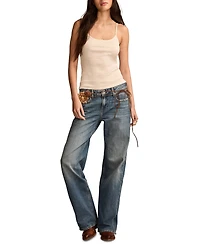 Lucky Brand Women's Baggy Wide Leg Jeans