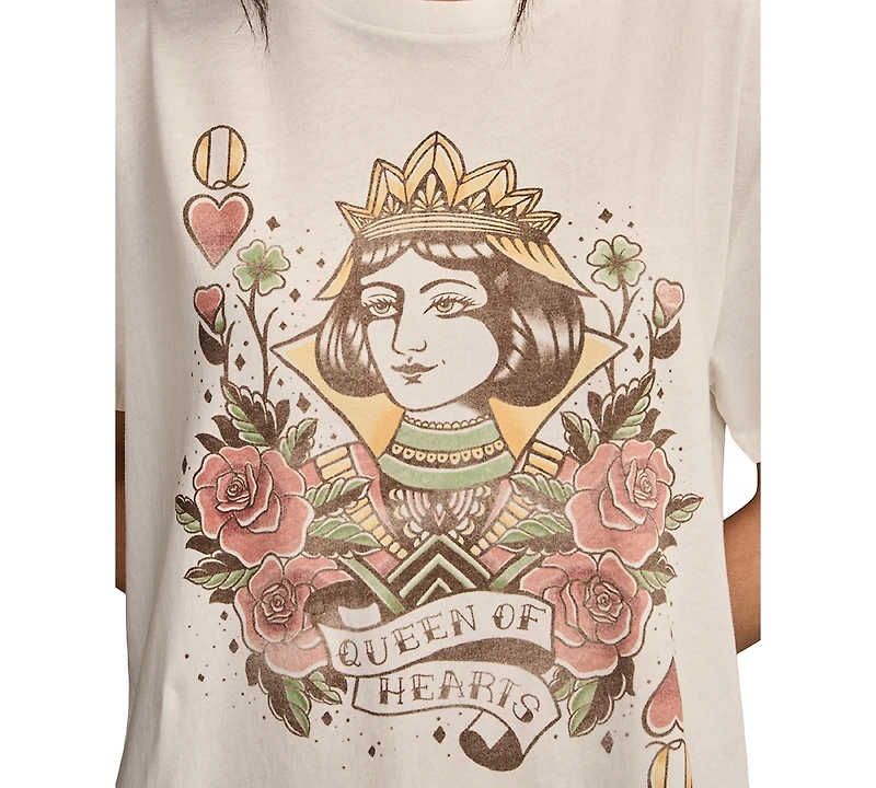 Lucky Brand Women's Tattoo Queen Classic Crew Neck T-shirt