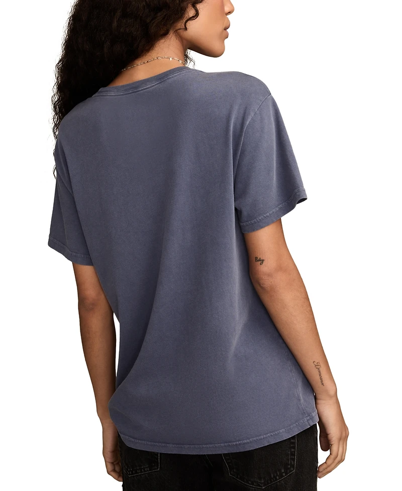 Lucky Brand Women's Athletic Rolling Stones Boyfriend T-shirt