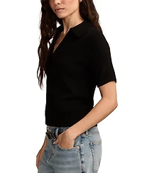 Lucky Brand Women's Cloud Soft Collared Sweater T-Shirt