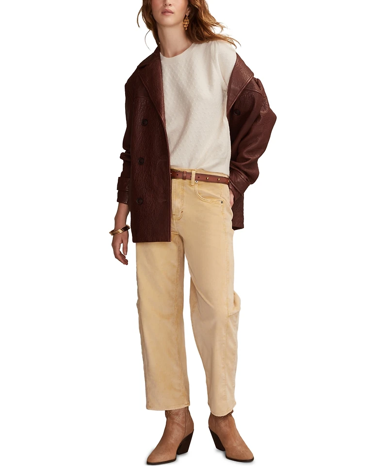 Lucky Brand Women's Cloud Soft Puff Sleeve Sweater T-shirt