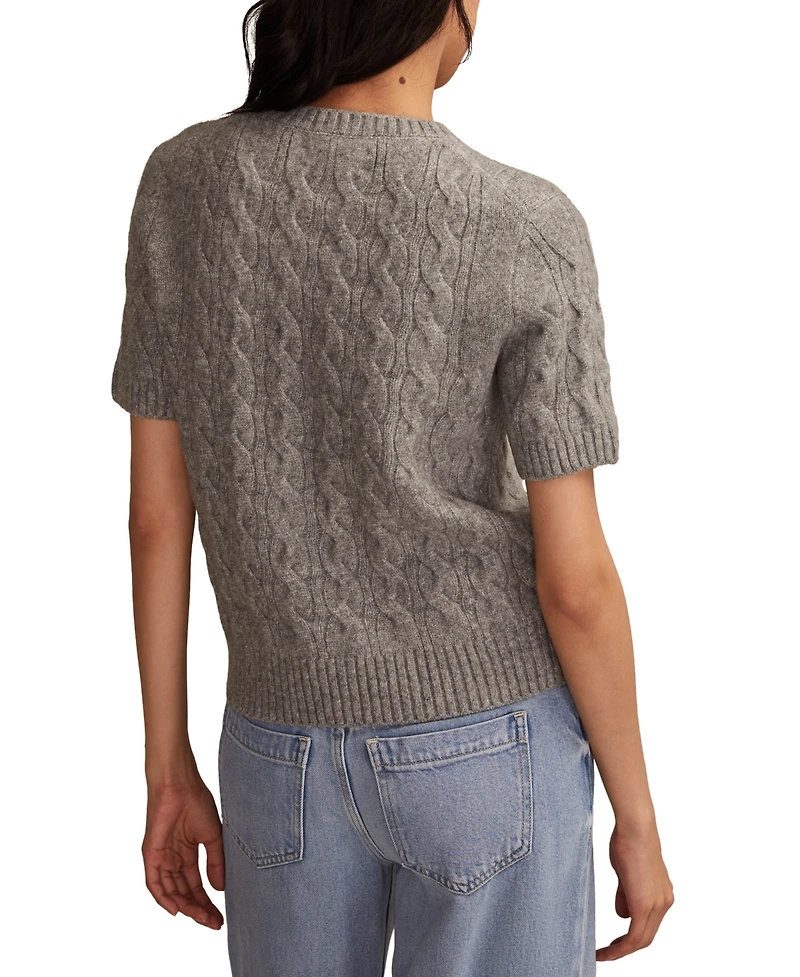 Lucky Brand Women's Cloud Soft Cable Sweater T-Shirt