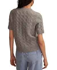 Lucky Brand Women's Cloud Soft Cable Sweater T-Shirt