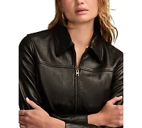 Lucky Brand Women's Zip Up Leather Jacket