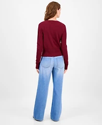 Madden Girl Juniors' High-Rib Button-Front Lady Cardigan