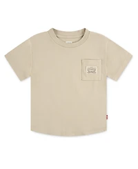 Levi's Big Boys Curved Hem Patch Pocket T-Shirt