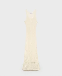 Mango Women's Crochet Long Dress