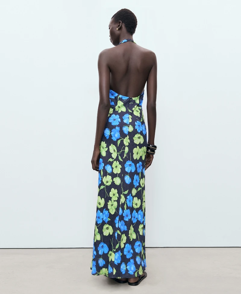 Mango Women's Long Floral-Print Dress