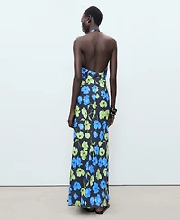 Mango Women's Long Floral-Print Dress